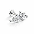 Titanium Baguette Cluster Flat Back Stud