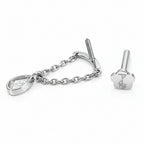 18K White Gold Hidden Helix Pear-Shaped Lab Diamond