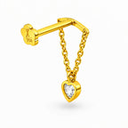 18K Yellow Gold Hidden Helix Heart-Shaped Moissanite