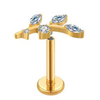 Elegant Titanium Leaf Design Jewelry
