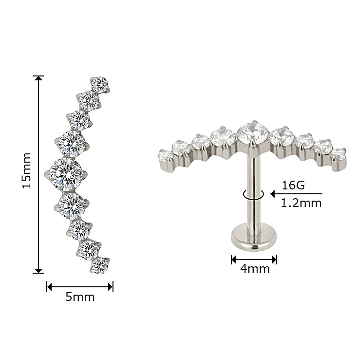 LAB_Curve_08 ASTM F136 Titanium 16G (1.2MM) Internally Threaded Helix Jewelry