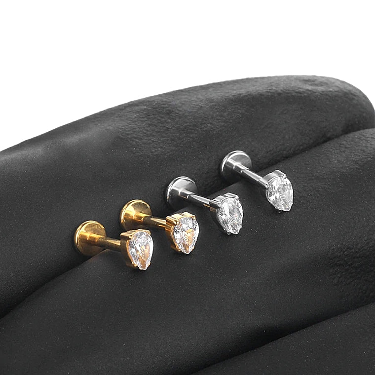 LAB_Drop_01 ASTM F136 Titanium 16G Internally Threaded Labret Stud