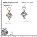 Charm_01 ASTM F136 Titanium Beautifull Piercing Dangling Charms