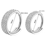 Ring_GPSS_03 ASTM F136 Titanium 16G (1.2MM) Hinged Lock Crystal Studed Silver Golden Ring Hoop Piercing