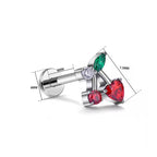 Titanium 16G (1.2MM) Internally Threaded Cherry Piercing Stud