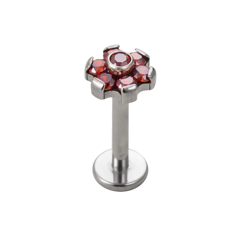 Titanium 16G (1.2mm) Internally Threaded Flower Stud