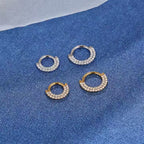 Titanium Front Crystal Daith &amp; Septum Piercing Hoop 16G 8MM