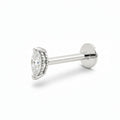 18K Gold Marquise Diamond Stud (3mm &amp; 4mm)