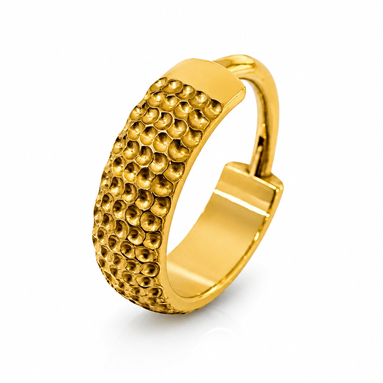Titanium Textured Clicker Hoop