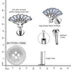 LAB_CFan_01 ASTM F136 Titanium 16G (1.2mm) Push Pin Chinese Fan Piercing Jewelry