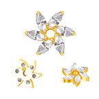 Titanium 16G (1.2mm) Internally Threaded Elegant Rose Stud