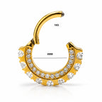 Titanium Crystal Clicker Hoop