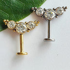 Bugadi / Vertical Helix Cluster — Bezel-Set