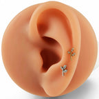 Titanium Internally Threaded Leaf Shape Jewelry