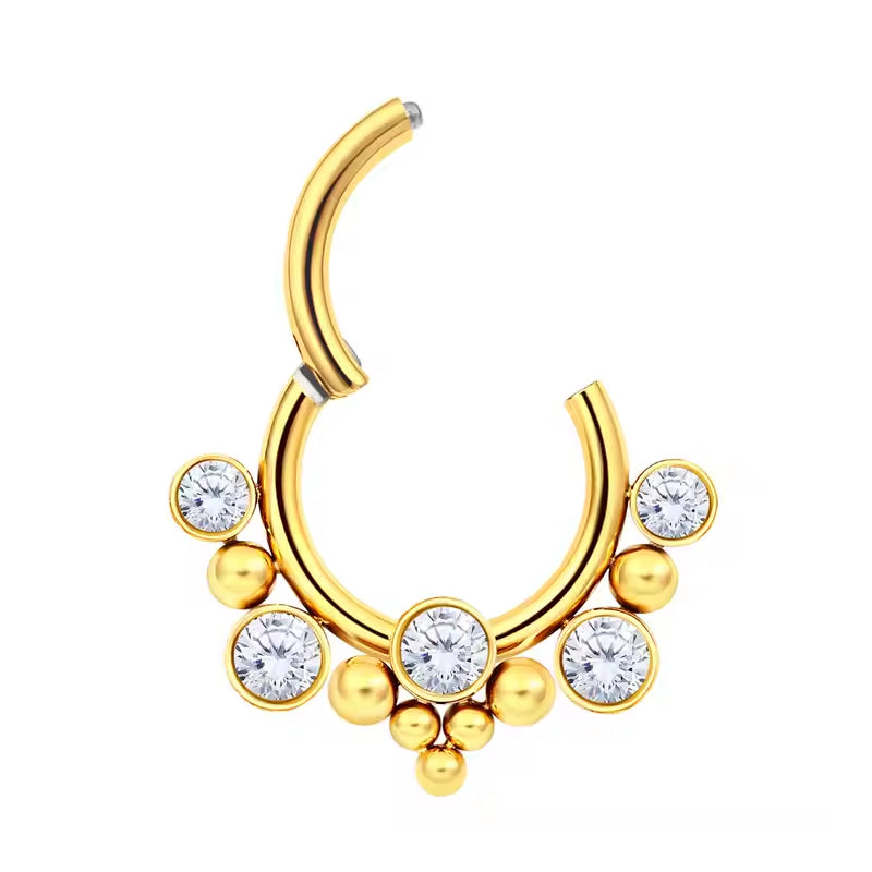 Titanium Daith &amp; Septum Piercing Hoop 16G 8MM