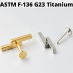 39-3 ASTM F136 Titanium 16G (1.2MM) Internally Threaded Flat Flash Piercing Stud