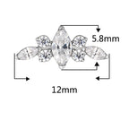LAB_Curve_14 ASTM F136 Titanium 16G (1.2MM) Internally Threaded Curved Piercing Jewelry