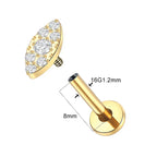 Titanium 16G (1.2mm) Internally Threaded Eye Stud