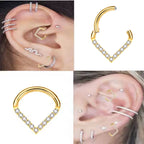 Titanium Daith &amp; Septum Piercing Hoop 16G 8MM