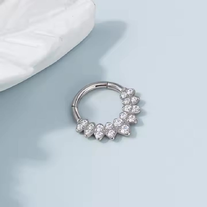 Titanium Eternal Daith &amp; Septum Piercing Hoop 16G 8MM