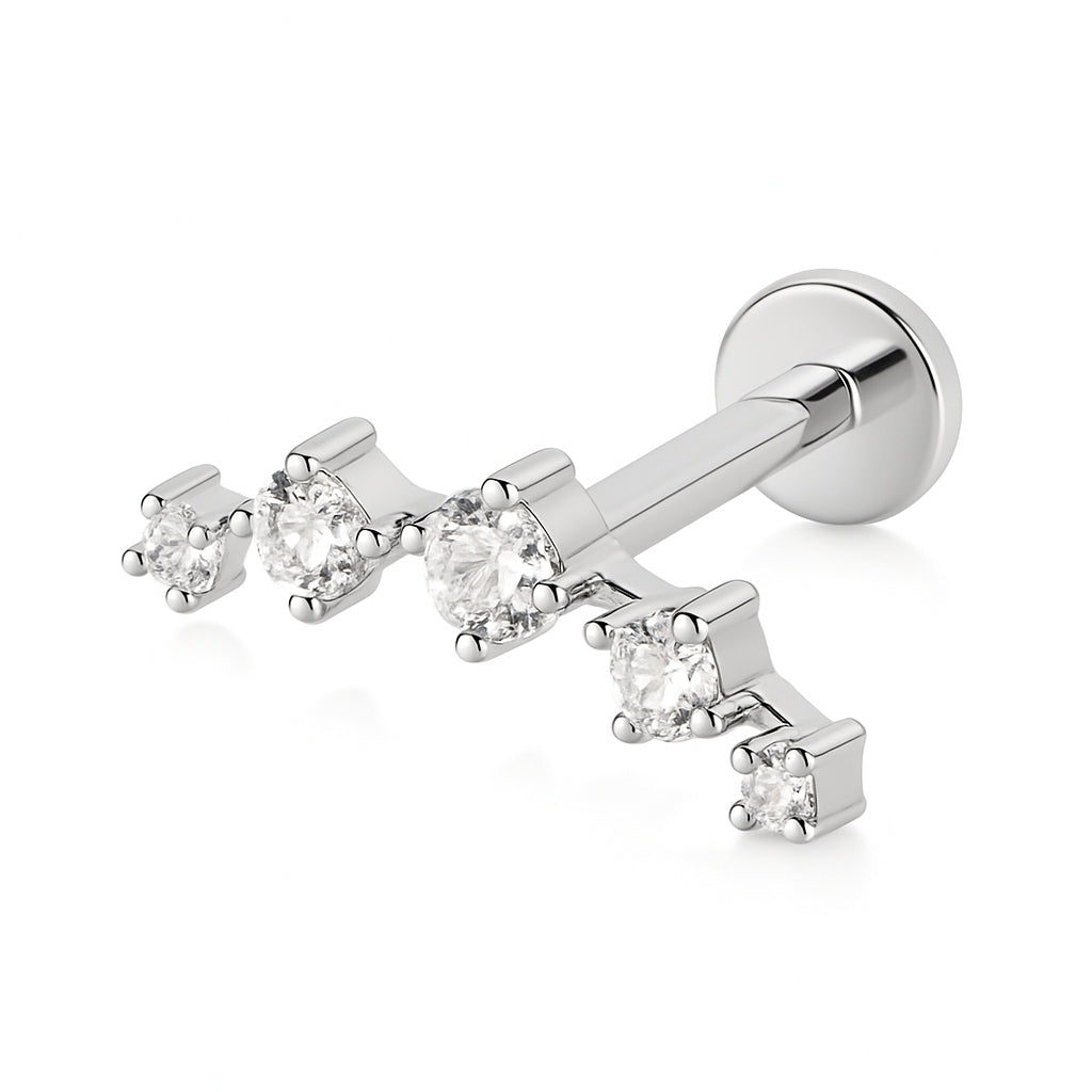 18K Gold Five-Diamond Bloom Arch Lab Diamonds