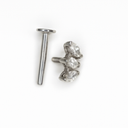 Marquise Trinity Diamond Stud – 18K Gold (Threaded Flat Back)