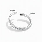 18K White Gold Diamond Hinged Hoop