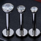 LAB03 ASTM F136 Titanium 18G (1.0MM) Threadless Push Pin Labret Stud