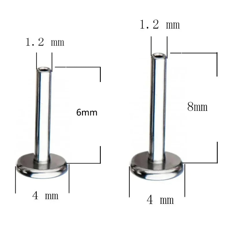 Lab_Dangling_08 ASTM F136 Titanium 16G (1.2mm) Internally Threaded Dangling Rod Stone Studded Piercing Jewelry