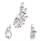 Titanium Lotus Shape 16G (1.2MM) Internally Threaded Labret Stud