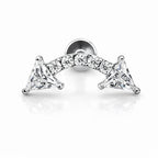 Titanium Curved CZ Arc – Internally Threaded (16G)