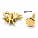 Celestial Spider Titanium Flat Back Stud