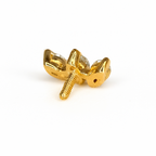 Marquise Trinity Diamond Stud – 18K Gold (Threaded Flat Back)