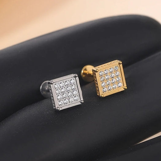 ASTM F136 Titanium 16G (1.2MM) Internally Threaded Square Piercing Stud