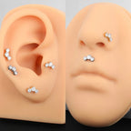 Titanium Internally Threaded Flat Back Curved Stud