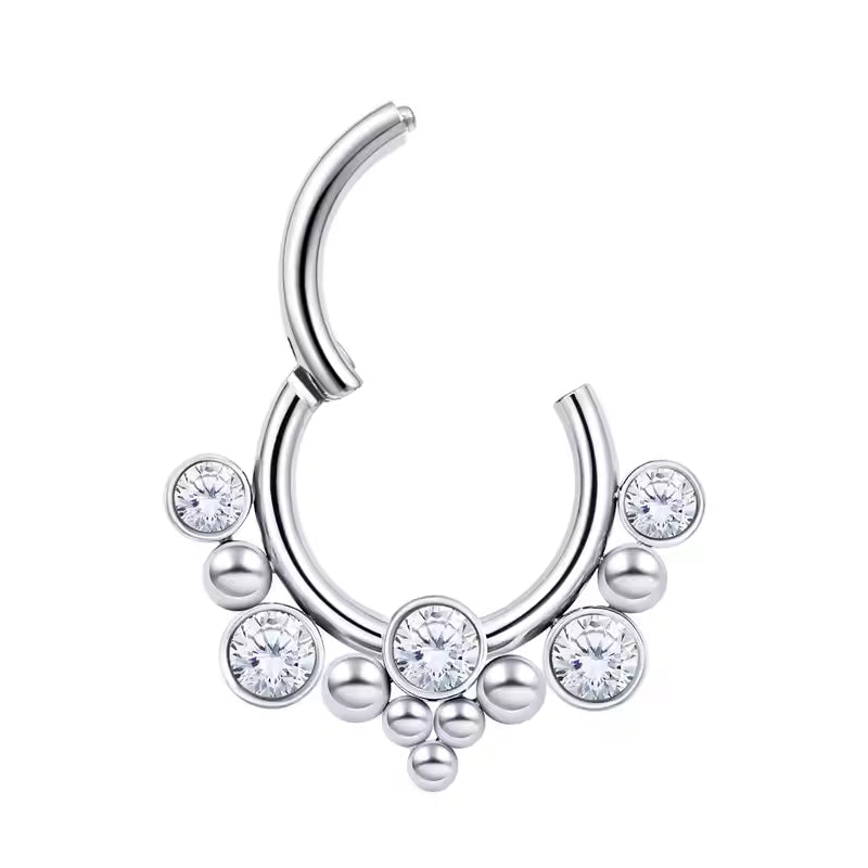 Titanium Daith &amp; Septum Piercing Hoop 16G 8MM
