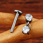 Lab_Dangling_01 ASTM F136 Titanium 16G (1.2mm) Internally Threaded Dangling Piercing Stud