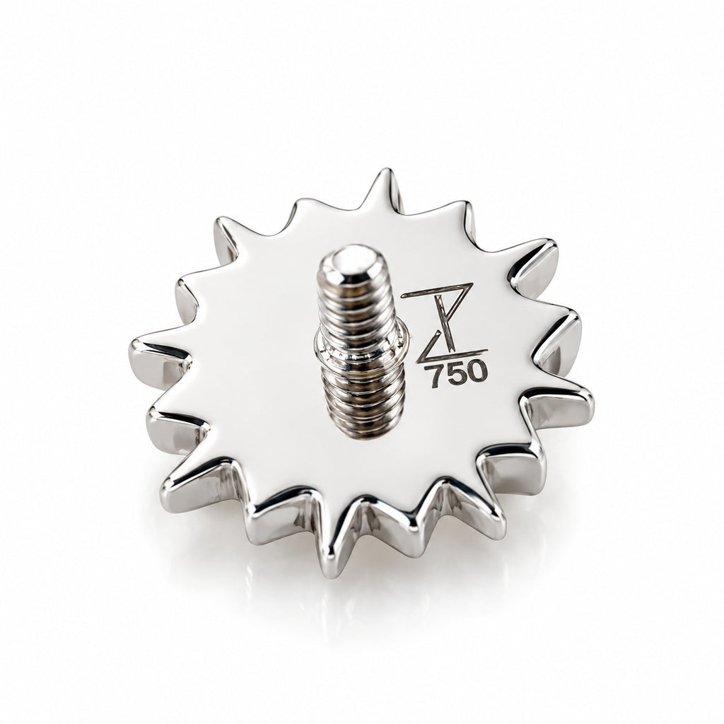 18K Gold Celestial Starburst Natural Diamond Dermal Top