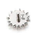 18K Gold Celestial Starburst Natural Diamond Dermal Top