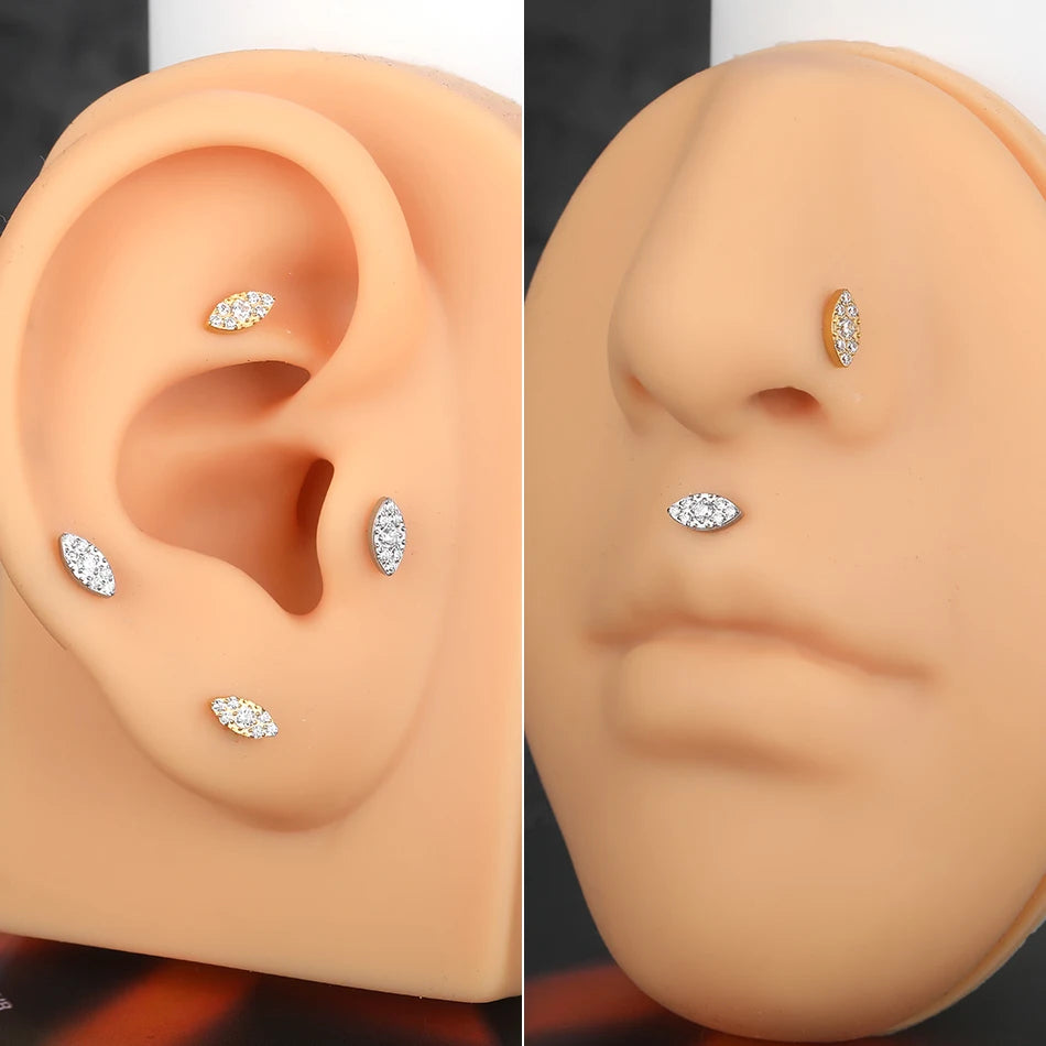 Titanium 16G (1.2mm) Internally Threaded Eye Stud