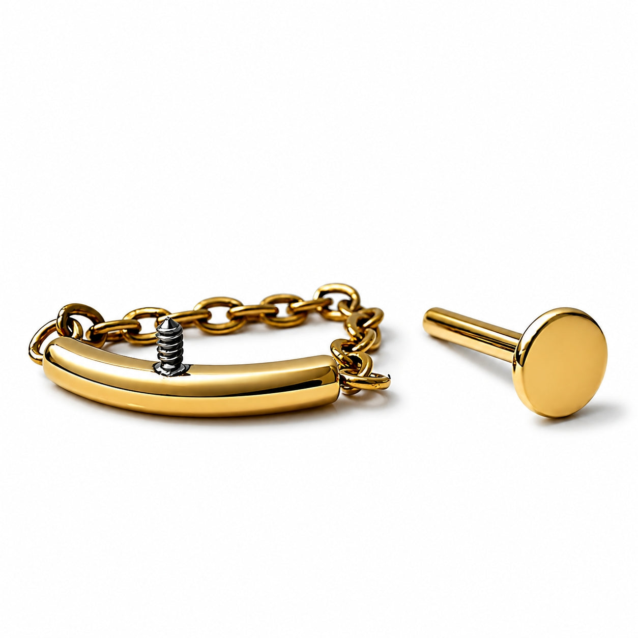 Titanium Chain Hidden Helix Jewelry