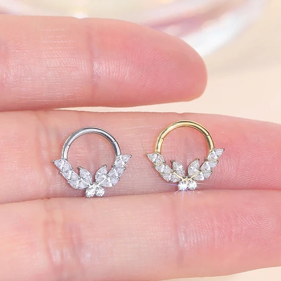 Titanium Daith &amp; Septum Piercing Hoop 16G 8MM