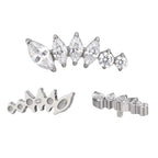 Titanium Ascending Lotus 16G (1.2MM) Internally Threaded Labret Stud