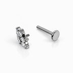 Titanium Marquise Cluster Flat Back Stud
