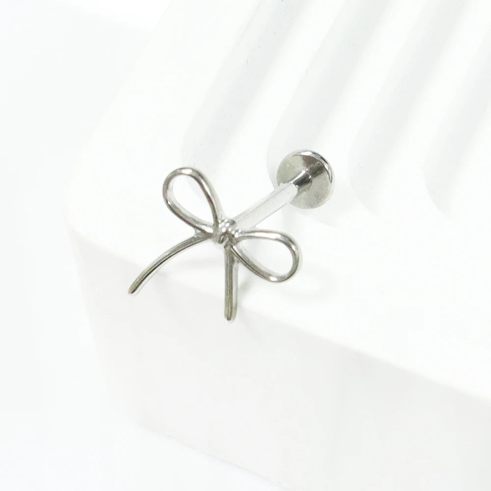 Titanium Internally Threaded Bow Shape Stud