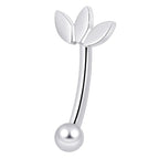 Titanium 16G (1.2MM) Internally Threaded Addidas Rook Eyebrow Piercing