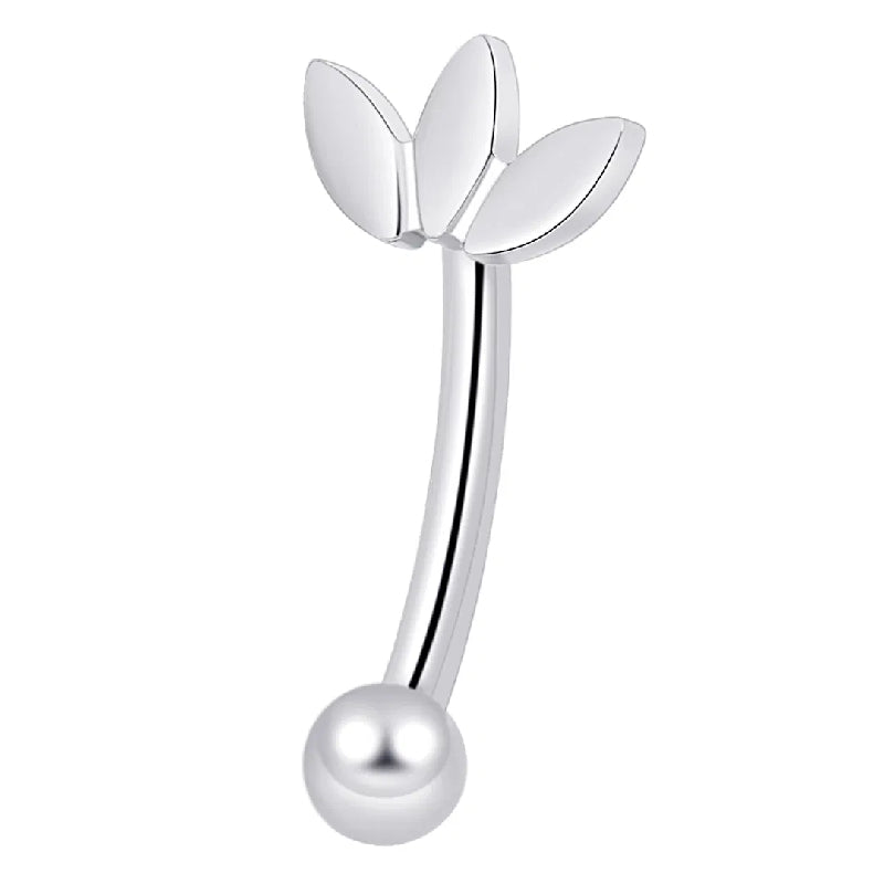 Titanium 16G (1.2MM) Internally Threaded Addidas Rook Eyebrow Piercing