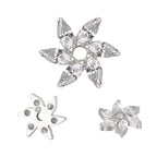 Titanium 16G (1.2mm) Internally Threaded Elegant Rose Stud