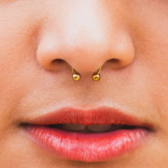 Titanium Horseshoe Daith &amp; Septum Piercing Jewelry 16G