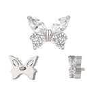 Titanium 16G (1.2MM) Internally Threaded Butterfly Labret Stud